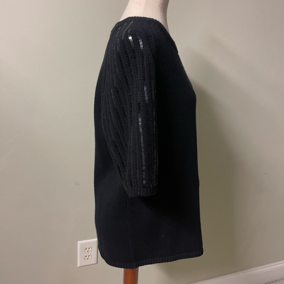 NWT Dorothee Schumacher Sequin Statement Pullover in Pure Black - Size XXL - Picture 9 of 13